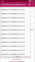 1 Schermata Calcolatore di parallelogramma
