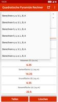 Quadratische Pyramide Rechner Screenshot 1