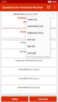 Quadratische Pyramide Rechner Screenshot 2