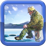 Fishing in the Winter. Lakes. icône