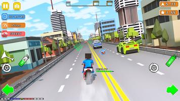 Blocky Bike Rider: Moto Racing capture d'écran 1