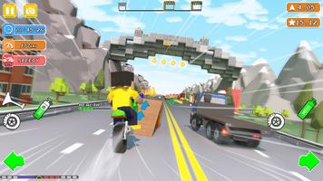 Blocky Bike Rider: Moto Racing capture d'écran 2
