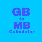 Mb to Gb Converter calculator Zeichen
