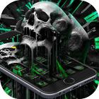 Green Skeleton Time Tech Theme ícone