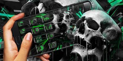 Green Skeleton Time Tech Theme imagem de tela 3
