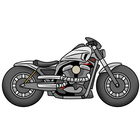 Draw Motorcycles: Cruiser icône