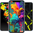 Neon Colored Shapes Wallpapers आइकन