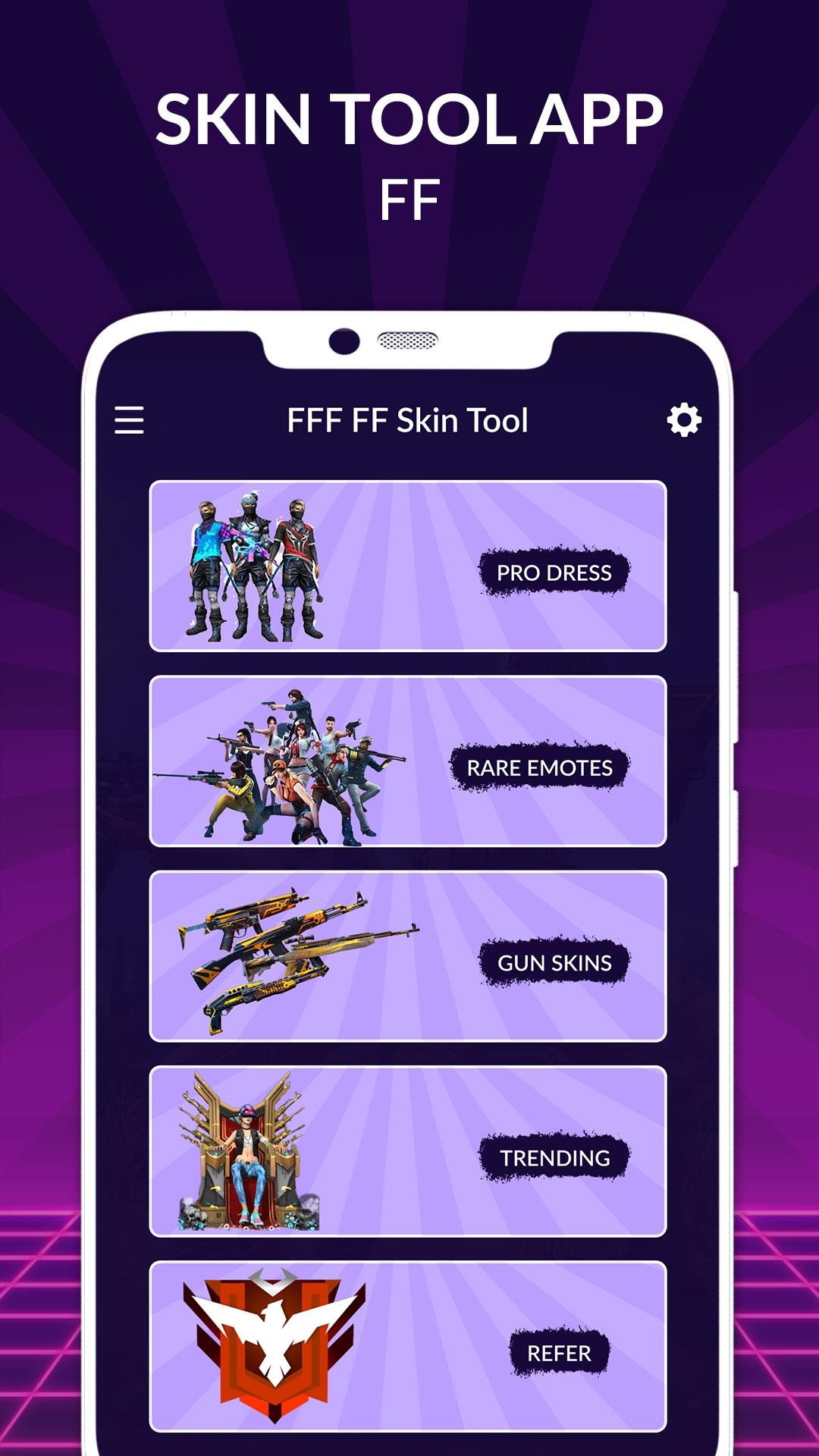 Best skin tool app free fire ! skin tool application ! all gan skin in ff  GFF GAMINIG #freefire 