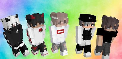 Boys Skins For Minecraft Affiche