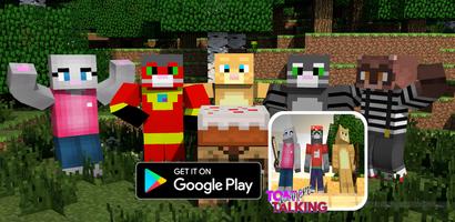 Talking Tom angelas Friends Skin For Minercraft PE imagem de tela 3