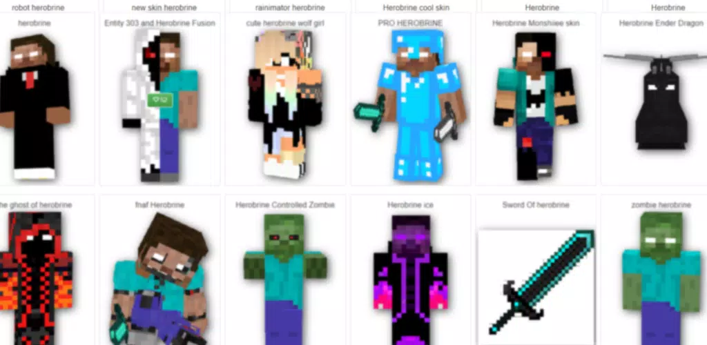 Skins - Herobrine and Zombie remake skins <3