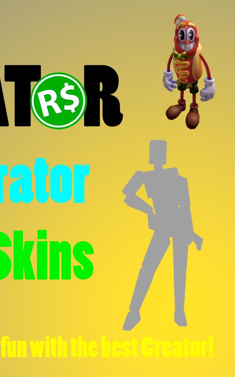 Free Generator Skins For Robux For Android Apk Download - roblox hack.com jes rodbux