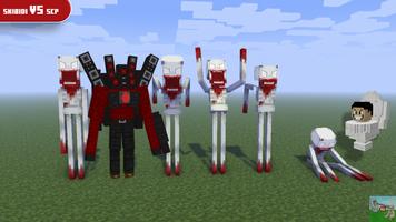 Skibidi Toilet VS SCP Mod MCPE تصوير الشاشة 1