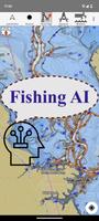پوستر Fishing Points-Lake Depth Maps