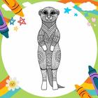 Coloring Book: Meercat Mandala icono