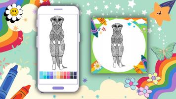 Coloring Book: Meercat Mandala Poster