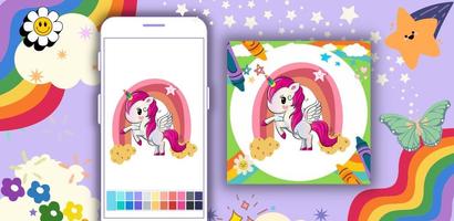 Of Coloring Unicorn Dot Marker poster