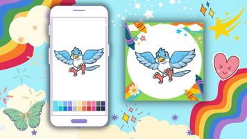 Off Coloring Bird Dot Marker Poster