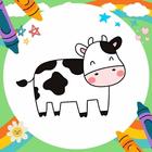 Coloring Book: Cow Dot Marker ikon