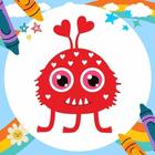 Off Coloring Book Cute Monster icono