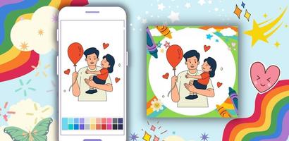 Off Coloring Book: Father Day 截圖 1