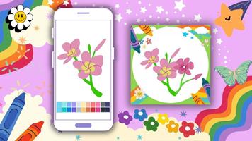 Off Coloring Book Fresh Flower পোস্টার