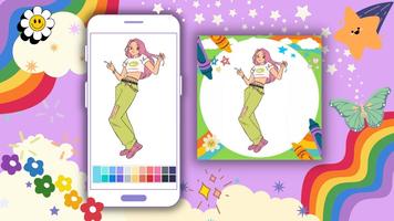 Off Coloring Book Girl Fashion Poster