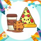 Off Coloring Book Kawaii Food 圖標