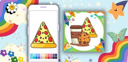 Off Coloring Book Kawaii Food 截圖 1