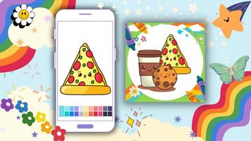 Off Coloring Book Kawaii Food 截圖 2