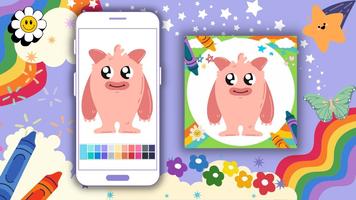 Coloring Book Kawaii Monster Ekran Görüntüsü 2