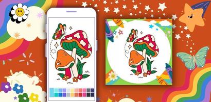 Offline Coloring Book Mushroom স্ক্রিনশট 1