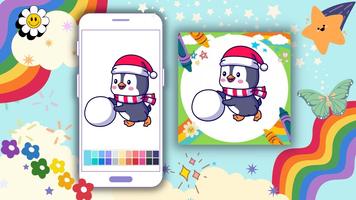 Offline Coloring Book: Penguin Ekran Görüntüsü 2