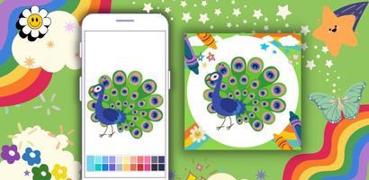 Offline Coloring Book: Peacock screenshot 3