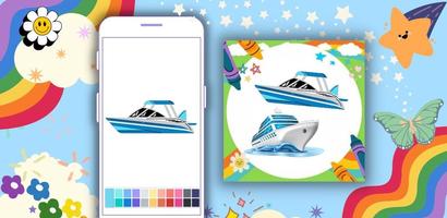 Coloring Book: Ship And Boat スクリーンショット 3