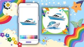 Coloring Book: Ship And Boat ポスター