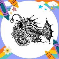 برنامه‌نما Coloring Angler Fish Mandala عکس از صفحه