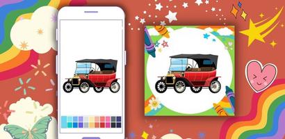 Coloring Book Antique Car Apps اسکرین شاٹ 1