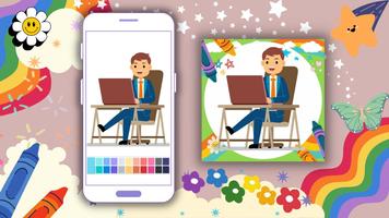 Coloring Book: Businessman Cartaz