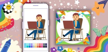 Coloring Book: Businessman imagem de tela 1