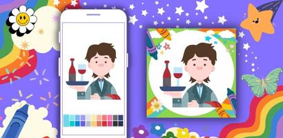 Coloring Book: Butler Offline Screenshot 1