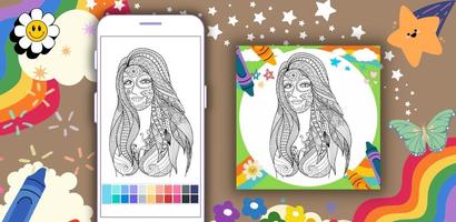 Coloring: Black Women Mandala syot layar 3
