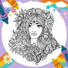 Coloring: Cutie Girl Mandala 아이콘