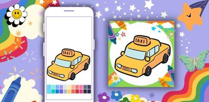 Coloring Book: Cab Stands ảnh chụp màn hình 1