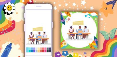 Coloring Book: Colleges imagem de tela 3