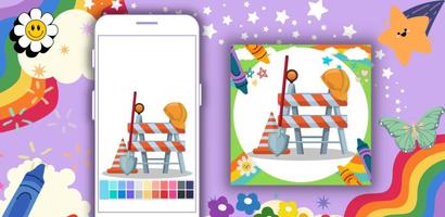 Coloring Book: Construction captura de pantalla 1