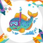 Coloring Book: Diver Offline icon