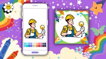 Coloring Book: Electrician App poster