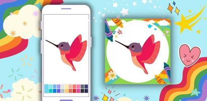 Coloring Book: Hummingbird App capture d'écran 1