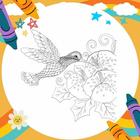 Coloring: Hummingbird Mandala icône